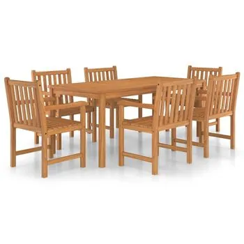  Set mobilier grădină, 7 piese, lemn masiv de tec