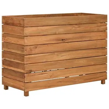  Strat înălțat, 100x40x72 cm, lemn de tec reciclat și oțel