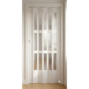 Usa Pliantă Tip Acordeon, alb, 203x82x0.6 cm