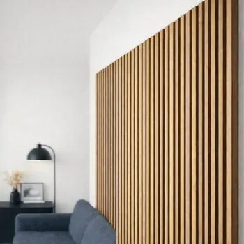 Element de inchidere panou riflat acustic, nuc, 2.6x240x2.1 cm