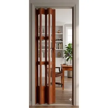 Usa Pliantă Tip Acordeon, cires, 203x82x0.6 cm