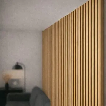 Element de inchidere panou riflat acustic, stejar, 2.6x240x2.1 cm