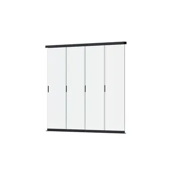Set 4 Panouri glisante pentru laterala de 4m, din sticla, pentru pergola bioclimatica de 3x4 m, UnicSpot