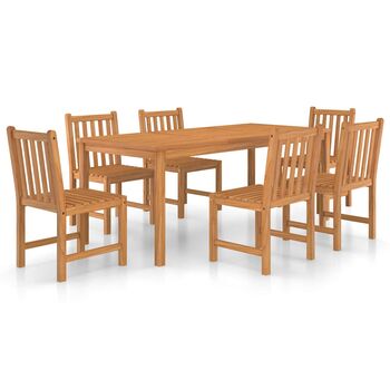  Set de mobilier de grădină cu 7 piese, 180x90 cm, lemn masiv de tec