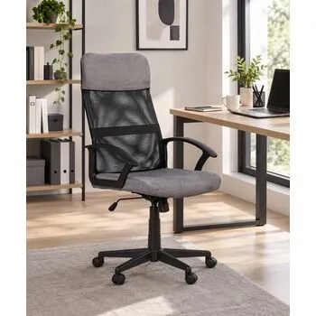 Scaun de birou directorial Danas, gri, 62x59x109-119 cm,