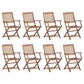 Set 8 bucati scaune pliabile de exterior, maro