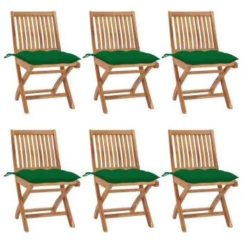 Scaune gradina pliabile cu perne, verde