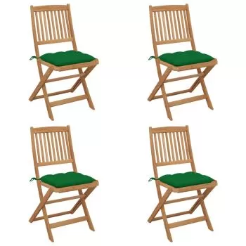 Set 4 bucati scaune gradina pliabile, verde