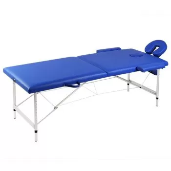 Masa masaj pliabila, albastru, 186 x 68 x 81 cm