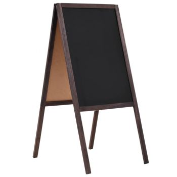 Tablă neagră cu două fețe, lemn de cedru, verticală, 40x60 cm