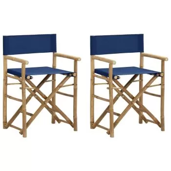 Set 2 bucati scaune de regizor pliabile, albastru