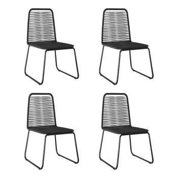 Set 4 bucati scaune de exterior, negru
