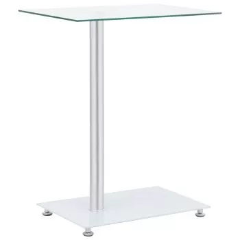  Masă laterală formă U transparent 45x30x58 cm sticlă securizată