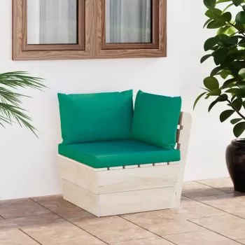 Canapea de gradina din paleti, verde
