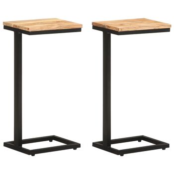  Mese laterale, 2 buc., 31,5x24,5x64,5 cm, lemn masiv de acacia
