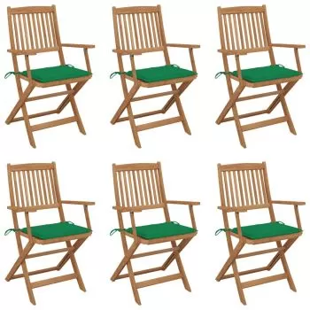 Set 6 bucati scaune gradina pliabile, verde