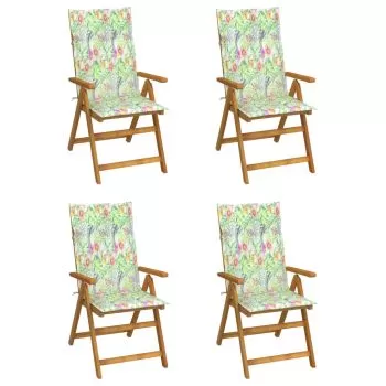 Set 4 bucati scaune gradina rabatabile, multicolor