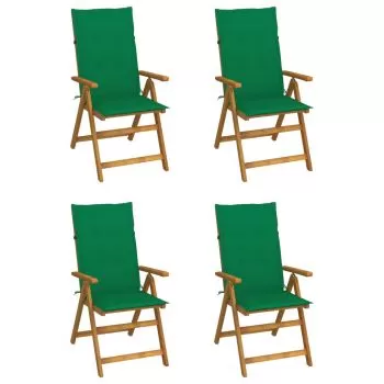 Set 4 bucati scaune gradina rabatabile, verde