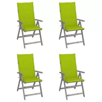 Set 4 bucati scaune gradina rabatabile, verde deschis