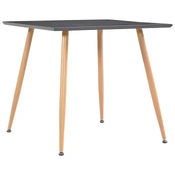  Masă de bucătărie, gri și stejar, 80,5 x 80,5 x 73 cm, MDF