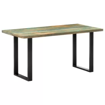  Masă de bucătărie, 160 x 80 x 75 cm, lemn masiv reciclat