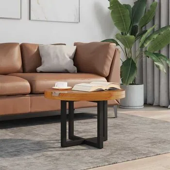  Măsuță de cafea, 60 cm, lemn de tec și rășină