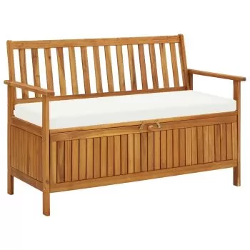  Bancă de depozitare grădină 120x63x84 cm lemn masiv salcâm XL 