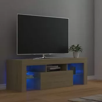 Comoda TV cu lumini LED, stejar sonoma, 120 x 35 x 40 cm