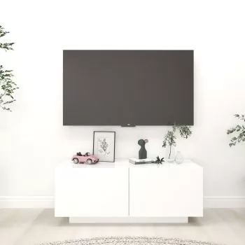 Comoda TV, alb, 100 x 35 x 40 cm