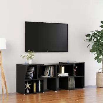 Comoda TV, negru lucios, 104 x 30 x 52 cm