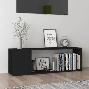Comoda TV, negru, 100 x 24 x 32 cm
