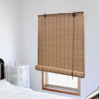  Jaluzea tip rulou, maro, 140 x 220 cm, bambus