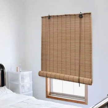  Jaluzea tip rulou, maro, 150 x 160 cm, bambus