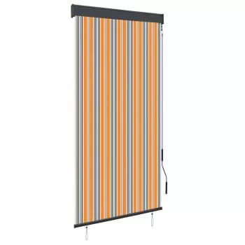  Jaluzea tip rulou de exterior, galben și albastru, 100 x 250 cm