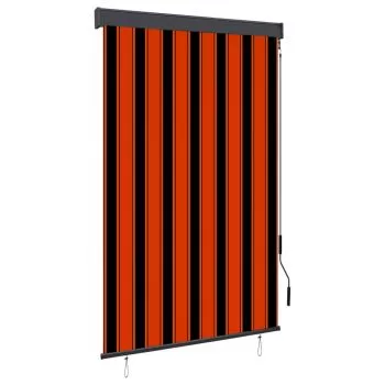  Jaluzea tip rulou de exterior, portocaliu și maro, 120 x 250 cm