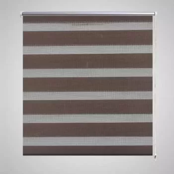 Jaluzea tip zebră, 70 x 120 cm, cafeniu