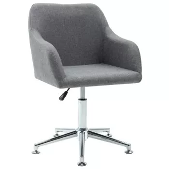  Scaun de birou pivotant, gri deschis, material textil