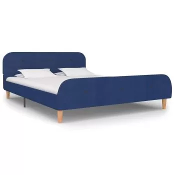 Cadru de pat, albastru, 140 x 200 cm