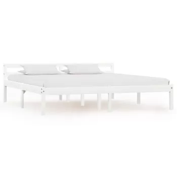  Cadru de pat, alb, 160 x 200 cm, lemn masiv de pin