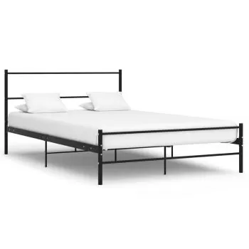 Cadru de pat, negru, 120 x 200 cm