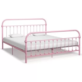Cadru de pat, roz, 180 x 200 cm