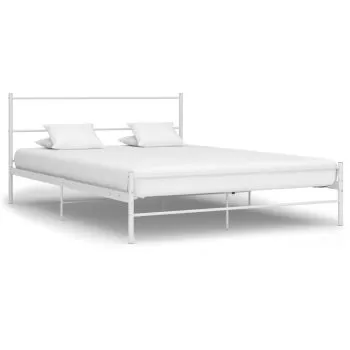 Cadru de pat, alb, 140 x 200 cm