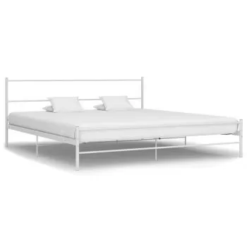 Cadru de pat, alb, 200 x 200 cm