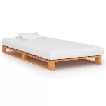 Cadru de pat din paleti, maro, 90 x 200 cm