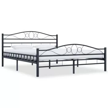 Cadru de pat, negru, 180 x 200 cm