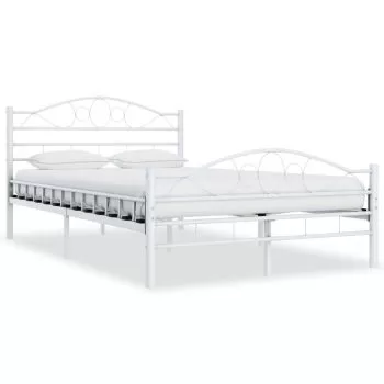 Cadru de pat, alb, 120 x 200 cm