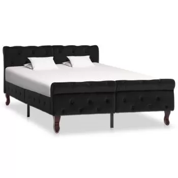 Cadru de pat, negru, 120 x 200 cm