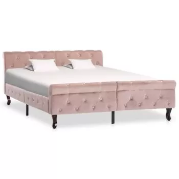 Cadru de pat, roz, 140 x 200 cm