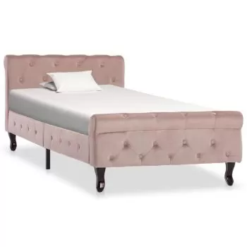 Cadru de pat, roz, 90 x 200 cm