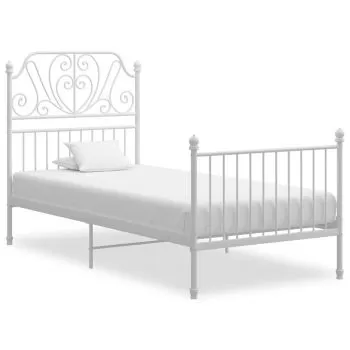 Cadru de pat, alb, 90 x 200 cm